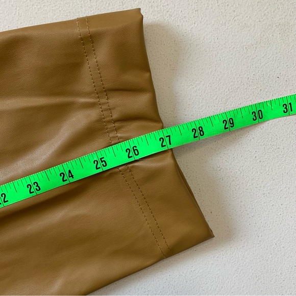 A New Day Faux Leather Pleated Tapered Ankle Pants Size 10 Dusty Fig NWOT - Picture 15 of 15